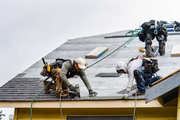 Professional Gutter Installation technician working in Ocean Park, ME